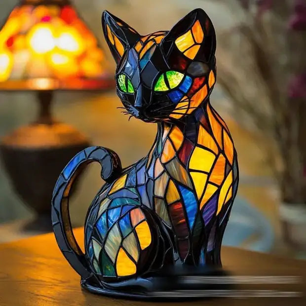 Prismatic cat lamp